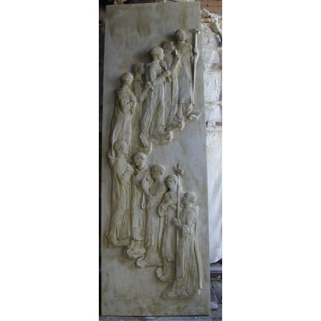 LR 153 Frati in processione h. cm. 250x70 circa