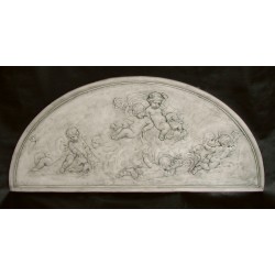 LR 109 Lunetta putti che giocano h. cm. 52x118